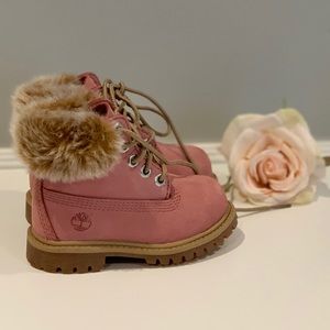Toddler girl Timberland boots with fur